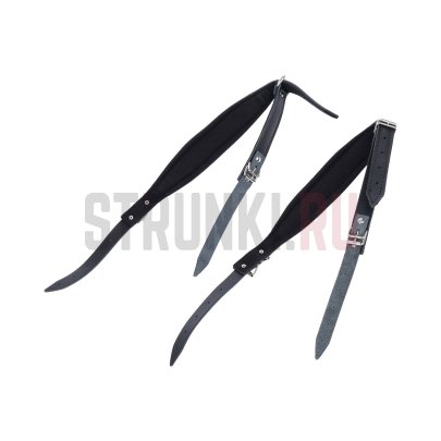 Комплект ремней для детского баяна, аккордеона, кожаные Лютнер LSBc-2, черные