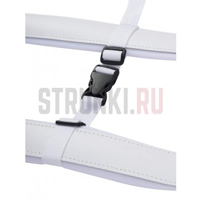 Комплект ремней для баяна/аккордеона, кожаные Lutner LSBc-1W, белые