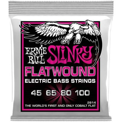 Струны для бас-гитары ERNIE BALL 2814 Flatwound Slinky 45-100
