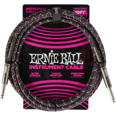 Кабель инструментальный ERNIE BALL 6427 3.05 м. (прямой-прямой)