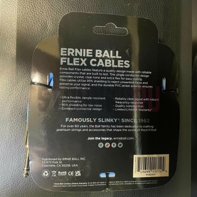 Кабель инструментальный ERNIE BALL 6417 6 м. (прямой-прямой)