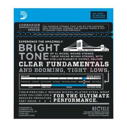 Струны для бас-гитары D'Addario EXL190 40-100