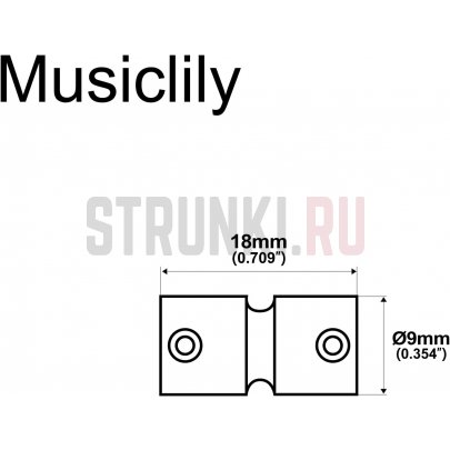 Седло для бас-гитары Musiclily MX2829NK, 1шт., никель