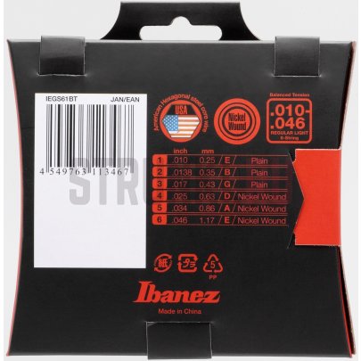 Струны для электрогитары IBANEZ IEGS61BT 10-46