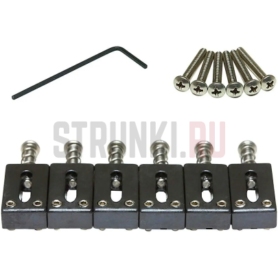 Набор седел для электрогитары Graphtech PN-8000-F0, cosmo black, 6шт.