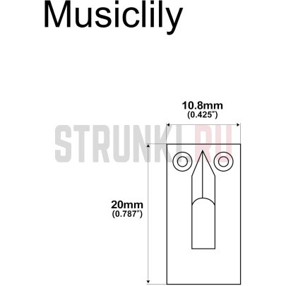 Набор седел для электрогитары Musiclily MX2596BK-6, 6 шт., черный