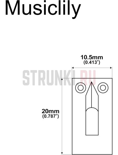 Набор седел для электрогитары Musiclily MX2595BK-6, черный, 6шт.