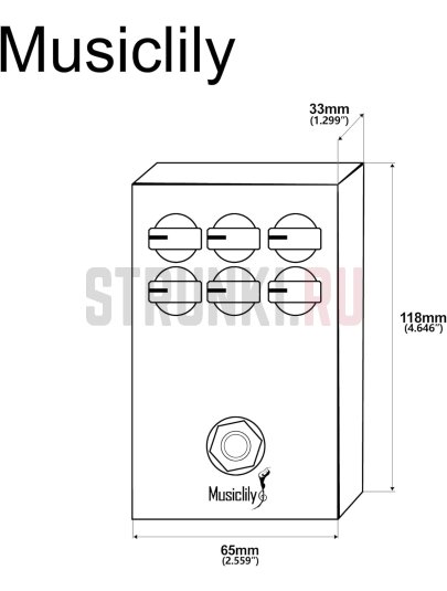 Педаль эффектов Musiclily MX2337 Distortion