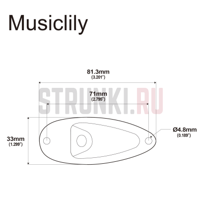 Панель для гнезда Musiclily M199, хром