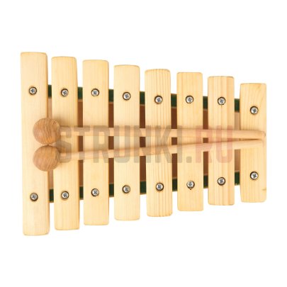 Ксилофон 8 нот, с резонатором, тонировка, Музыка Детям MD-KS-8P