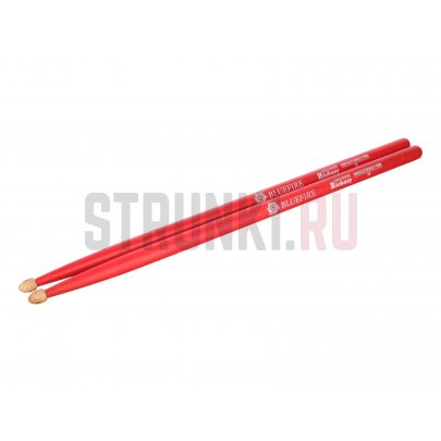 Палочки барабанные HUN 10104009 Colored Series Bluefire 7A , орех гикори, деревянный наконечник
