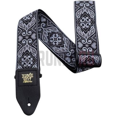 Ремень для гитары ERNIE BALL 4166 Jacquard Tribal Silver, черный