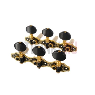 Колки для классической гитары, на планке, Metallor MHC-301, золото