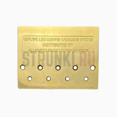 Бридж для 4-струнной бас-гитары Leo Quan Badass II, золото