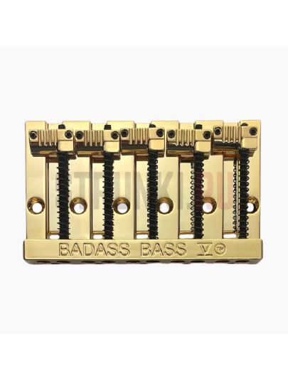 Бридж для 5-струнной бас-гитары Leo Quan® Badass V, золото