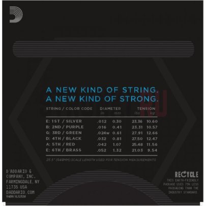 Струны для электрогитары D'Addario NYXL1252W 12-52