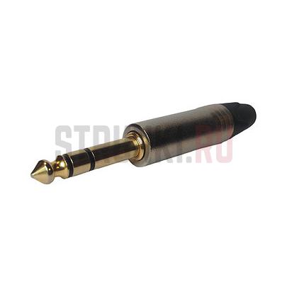 Разъем на кабель Jack 1/4" (6.35 мм) male, стерео SHNOOR SP3-G-S