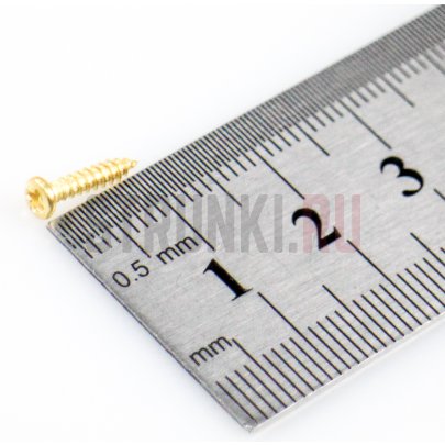 Musiclily MX0178, cаморез для колков или крышки анкера (2.1x8mm), позолота