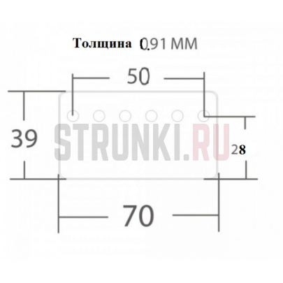 Крышка для хамбакера Musiclily MX0647BK, 50мм, для Gibson, черный