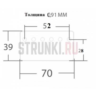 Крышка для хамбакера Musiclily MX0648BK, для F-spaced Strat, 52 мм, черный