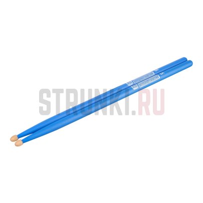 Палочки барабанные HUN 10103003 Colored Series QI 5A BLUE, орех гикори, деревянный наконечник