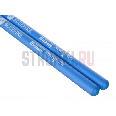 Палочки барабанные HUN 10104008 Colored Series Bluefire 7A BLUE, орех гикори, деревянный наконечник