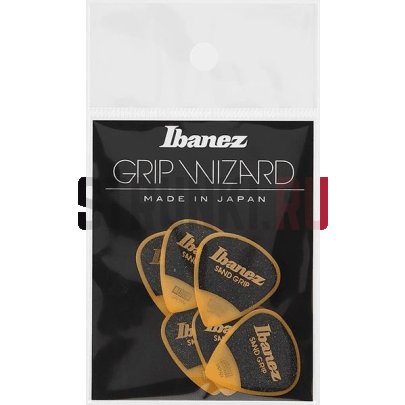 Набор медиаторов Ibanez Sand Grip PPA16MSG-YE, 0,8 мм, упаковка 6 шт.
