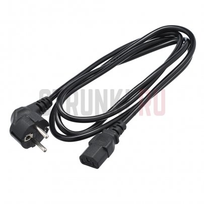 Кабель питания евровилка GoPower 00-00024054, черный