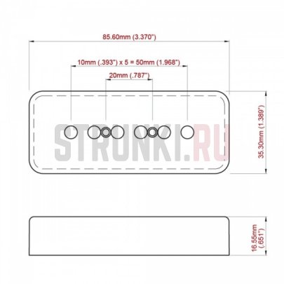 Крышка для звукоснимателя P-90 Musiclily MX0634, черная