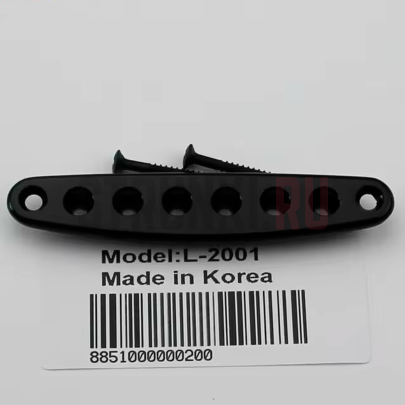 Втулка для сквозного крепления струн, 6 отверстий в линию, черная, Guyker