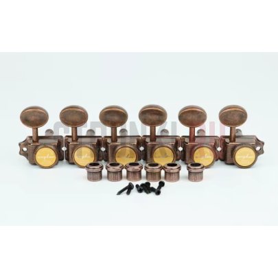 Колки 6 в линию локовые Guyker GK55N-BR, левые, бронза