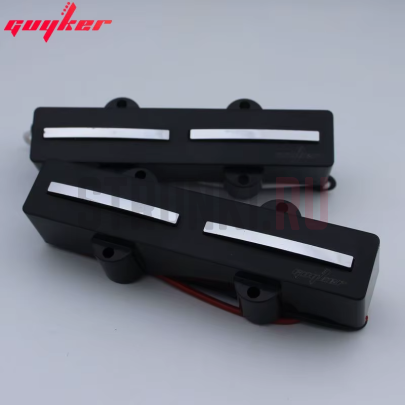 Комплект звукоснимателей для бас-гитары Guyker Jazz Bass, черный