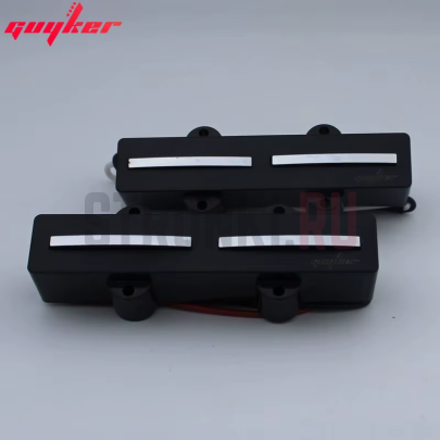 Комплект звукоснимателей для бас-гитары Guyker Jazz Bass, черный