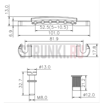 Струнодержатель Guyker GS001-RB, хамелеон