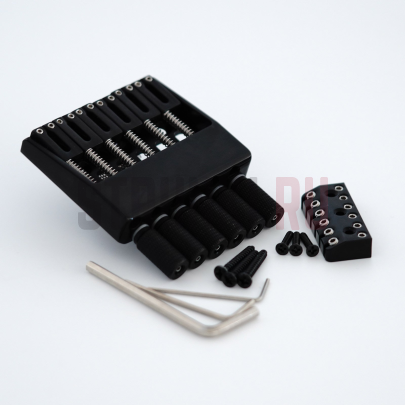 Бридж + топлок для безголовой гитары, Guyker WT001-black, черный