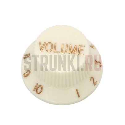 Ручка потенциометра Paxphil KPV14IV, Strat style, громкость, кремовая