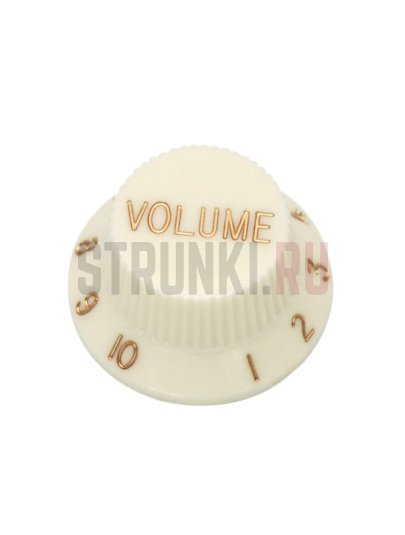 Ручка потенциометра Paxphil KPV14IV, Strat style, громкость, кремовая