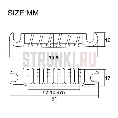 Бридж Tune-O-Matic Parts Ibanez copy Quik Change III, хром