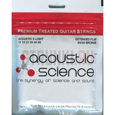 Струны для акустической гитары Acoustic Science 11-50-BR 80-20 Bronze 11-50