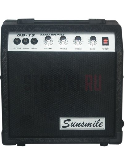 Комбоусилитель для бас-гитары 15Вт, Sunsmile GB-15