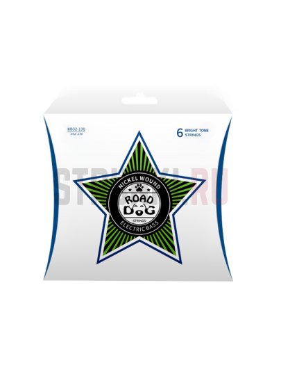 Струны для 6-струнной бас-гитары, никелированные, 32-130, Road Dog KB32-130