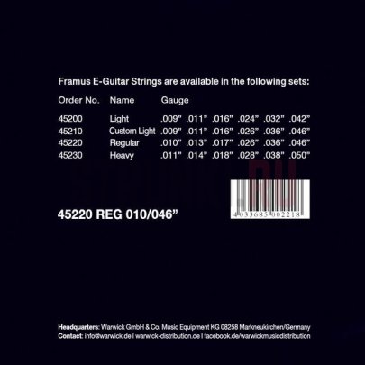 Струны для электрогитары Framus 45220REG Blue Label Nickel 10-46