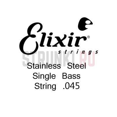 Одиночная струна для бас-гитары Elixir Nanoweb Bass Steel 45