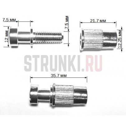 Футорка струнодержателя комплект из 2-х штук Wrap-Around Paxphil BM004-CR, хром