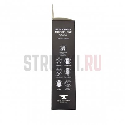 Кабель микрофонный BlackSmith Vocalist Series 9.8ft VS-XLRFTXLRM3, 3м (прямой-прямой)