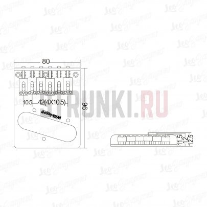Бридж для Telecaster Wilkinson WOT03-GD M Series, золото