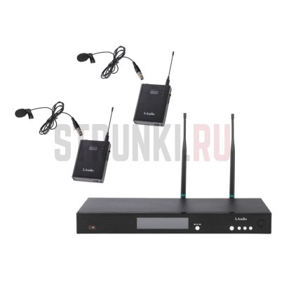 Беспроводная микрофонная система, 2 петличных микрофона, LAudio RWS-2BLV