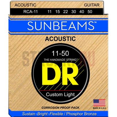 Струны для акустической гитары DR Sunbeam Phosphor RCA-11 11-50