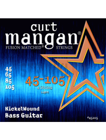 Струны для бас-гитары Curt Mangan Nickel Wound 45105 45-105