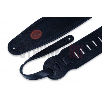 MSS2-4-XL-BLK Signature Series Ремень для гитары, кожаный, черный, Levy's
